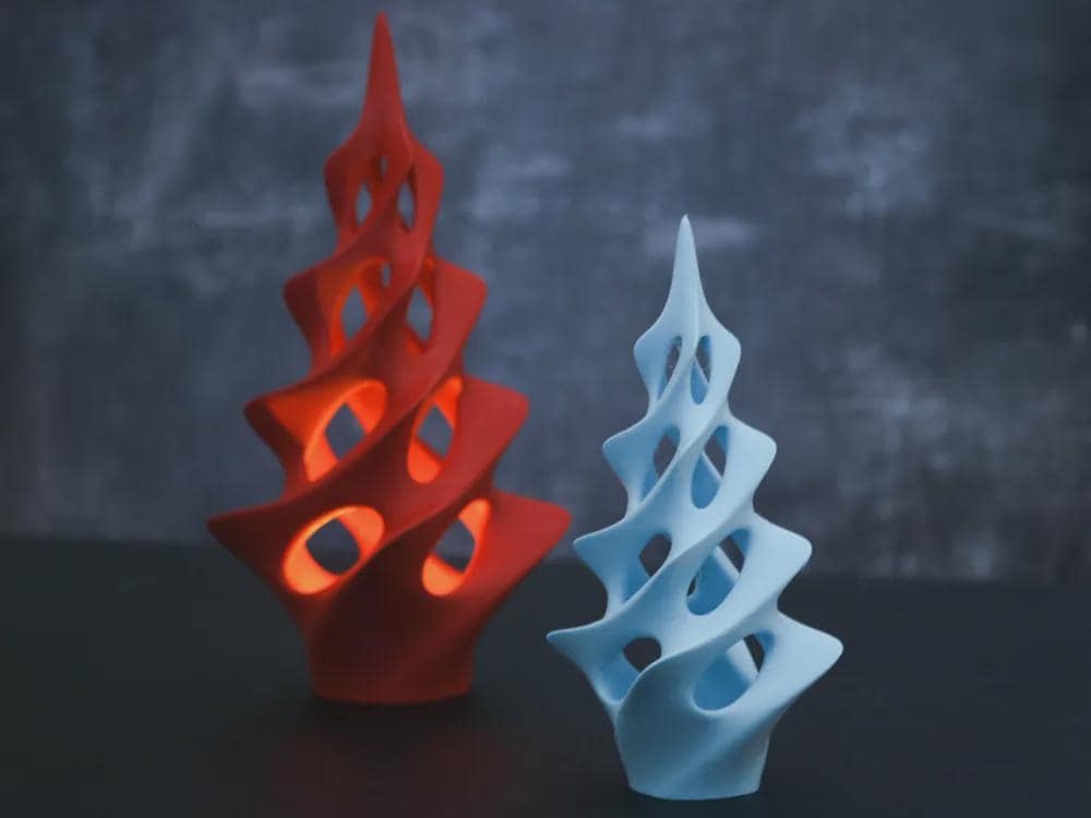 Weihnachts-Baum LED Teelichthalter 3D-Druck | Christmas Tree Tealight Holder PLA | Wohn-Deko Geschenkidee