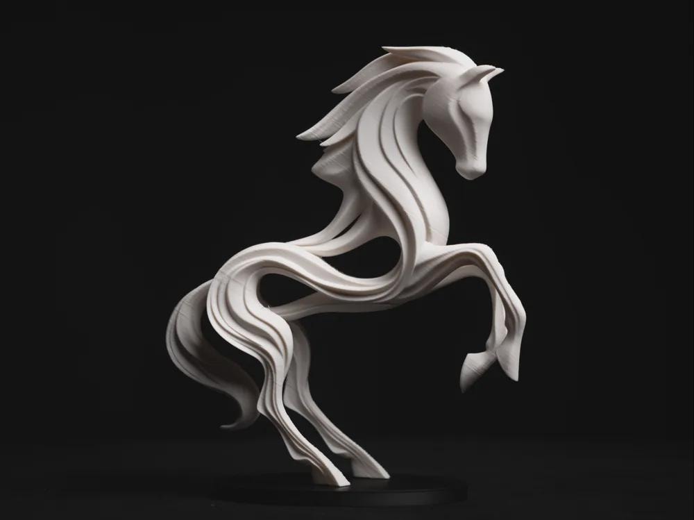 Spirit Horse 3D-Druck Skulptur | Pferde-Figur aus PLA | Wohn-Deko & Geschenkidee