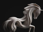Spirit Horse 3D-Druck Skulptur | Pferde-Figur aus PLA | Wohn-Deko & Geschenkidee