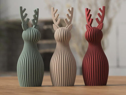 Minimalistische 3D Rentier Deko – Japandi Weihnachtsfigur – 3D Druck Hirsch – Skandi Xmas Dekoration – 2 Größen aus PLA, Kunststoff, Plastik, Nachhaltig – 3D-Druck von G3DprintsDE
