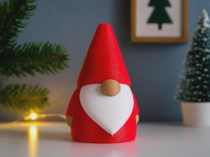 Minimalistische 3D-gedruckte Weihnachtsgnom – Skandi/Scandi Weihnachtsdeko – 2 Größen wählbar aus PLA, Kunststoff – 3D-Druck von G3DprintsDE
