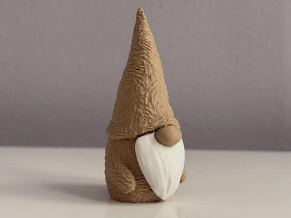 3D gedruckter Weihnachtsgnom – Minimalistische Weihnachtsfigur – Skandi & Japandi Deko – Christmas Gnome with Hairs – Moderne Winterdeko aus PLA, Kunststoff – 3D-Druck von G3DprintsDE