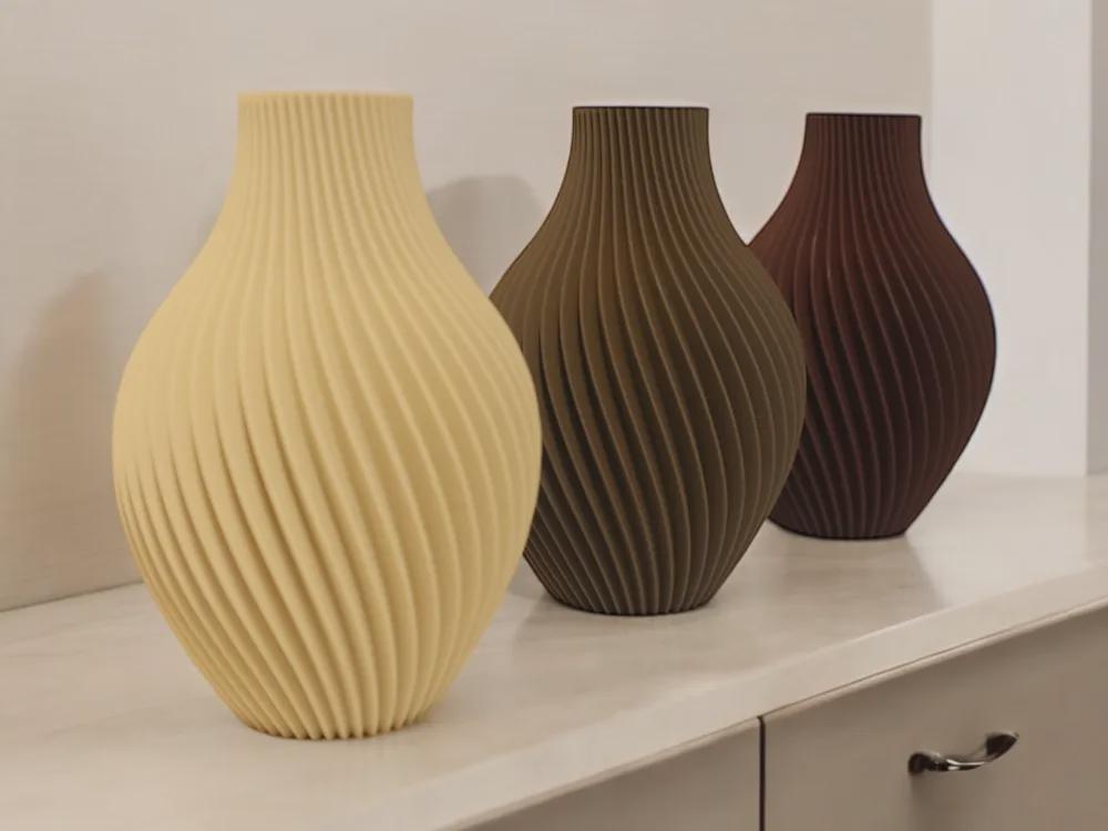 3D gedruckte Felicia Vase – Moderne TrockenBlumenVase – Skandi & Japandi Wohn Deko – BotanyChic Design – Minimalistische Vase, 5 Größen aus PLa, Kunststoff – 3D-Druck von G3DprintsDE