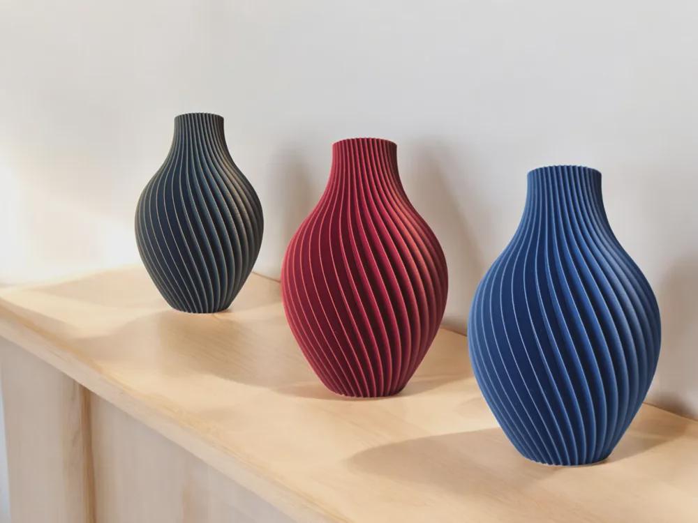 3D gedruckte Felicia Vase – Moderne TrockenBlumenVase – Skandi & Japandi Wohn Deko – BotanyChic Design – Minimalistische Vase, 5 Größen aus PLa, Kunststoff – 3D-Druck von G3DprintsDE