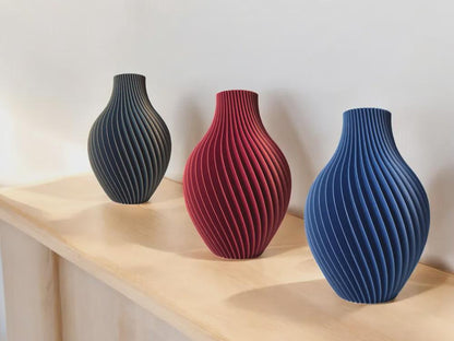 3D gedruckte Felicia Vase – Moderne TrockenBlumenVase – Skandi & Japandi Wohn Deko – BotanyChic Design – Minimalistische Vase, 5 Größen aus PLa, Kunststoff – 3D-Druck von G3DprintsDE