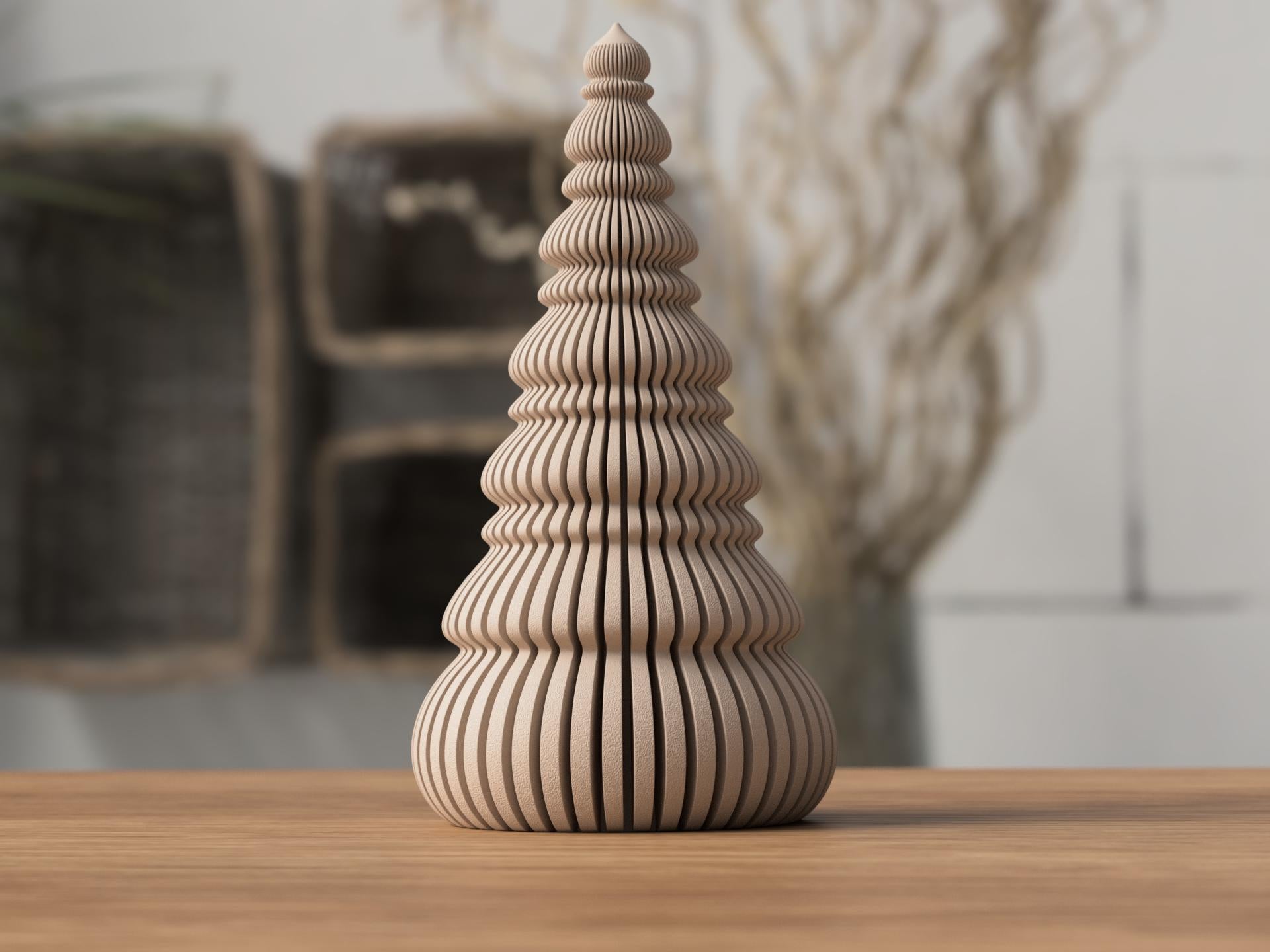 Nordische Weihnachtsbäume – Skandinavische Weihnachtsdeko | 2 Größen, dünn & massiv Varianten aus PLA, Kunststoff, Plastik, Nachhaltig – 3D-Druck von G3DprintsDE