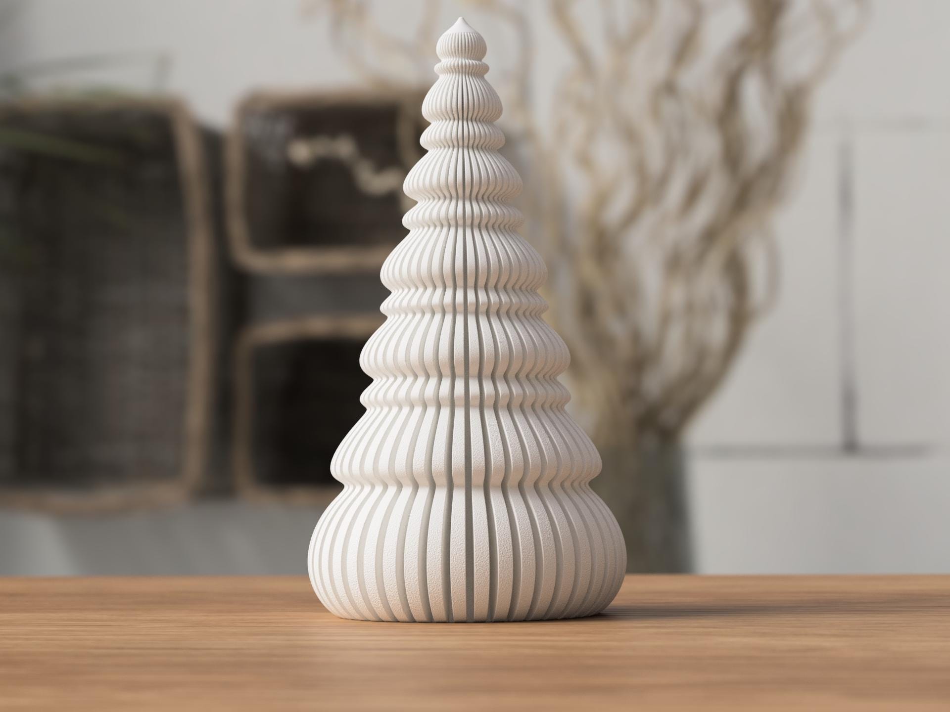 Nordische Weihnachtsbäume – Skandinavische Weihnachtsdeko | 2 Größen, dünn & massiv Varianten aus PLA, Kunststoff, Plastik, Nachhaltig – 3D-Druck von G3DprintsDE