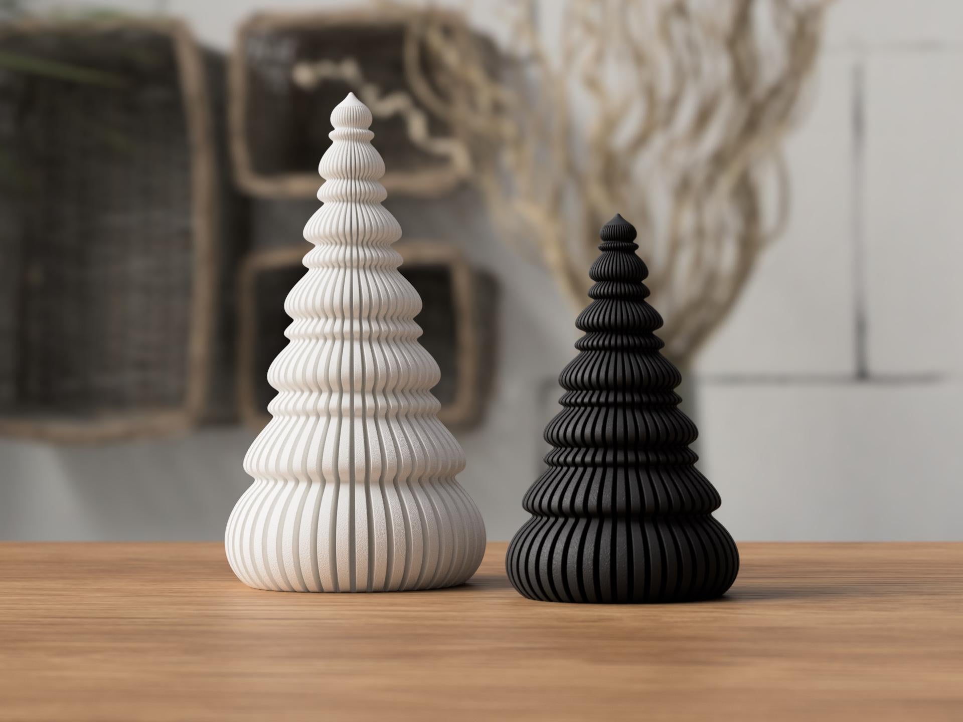Nordische Weihnachtsbäume – Skandinavische Weihnachtsdeko | 2 Größen, dünn & massiv Varianten aus PLA, Kunststoff, Plastik, Nachhaltig – 3D-Druck von G3DprintsDE