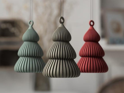 3D Printed Christmas Handmade Ornament: Modern Minimalist Holiday Decoration, Lightweight PLA (Custom Sizes, Indoor Use) aus PLA, Kunststoff – 3D-Druck von G3DprintsDE