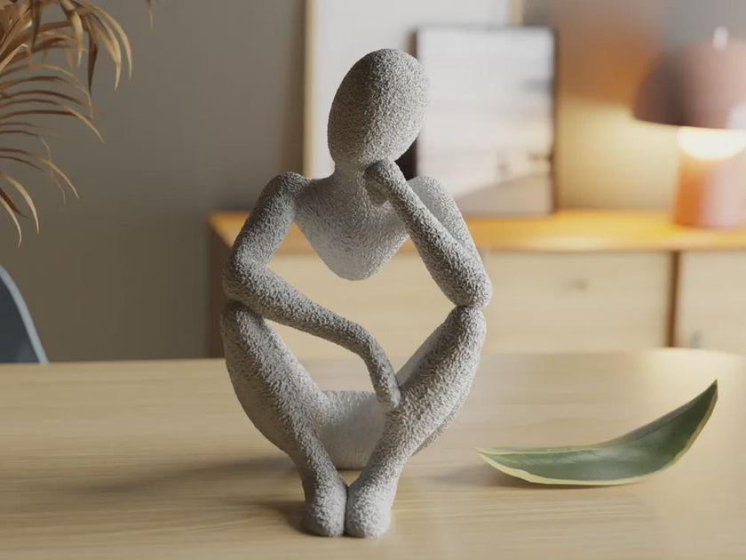 Moderne 3D-gedruckte Skulptur – „Resonance Beyond Sight“, Abstrakte Voronoi Deko, Floating Design Figur, PLA Kunstobjekt aus PLA, Kunststoff – 3D-Druck von G3DprintsDE
