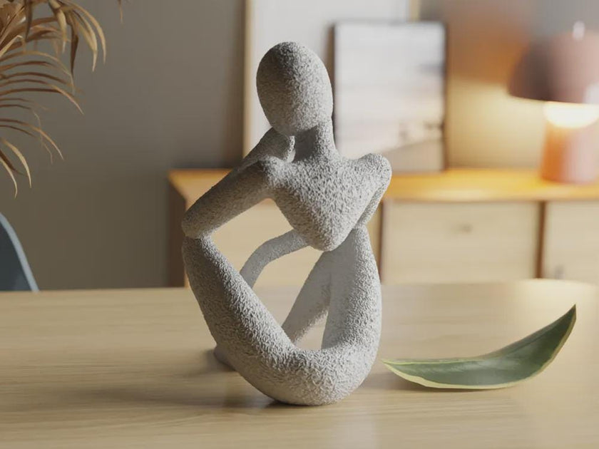 Moderne 3D-gedruckte Skulptur – „Resonance Beyond Sight“, Abstrakte Voronoi Deko, Floating Design Figur, PLA Kunstobjekt aus PLA, Kunststoff – 3D-Druck von G3DprintsDE