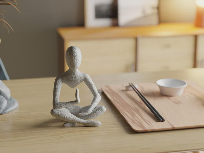 Schwebende Meditation Skulptur – Celestial Resonance Voronoi PLA 3D-Druck aus PLA, Kunststoff – 3D-Druck von G3DprintsDE