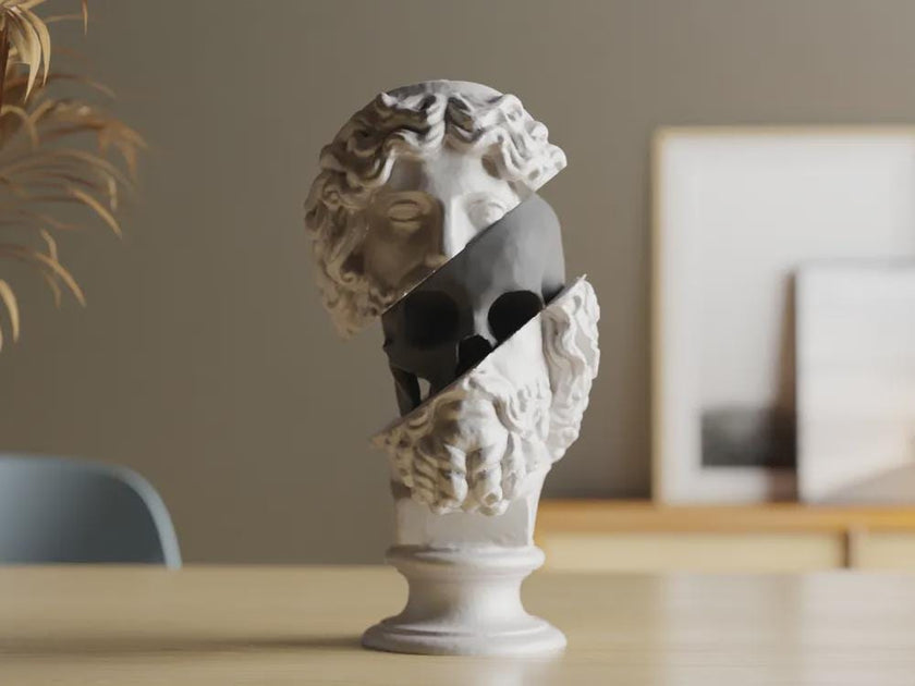 Insight Unveiled Skulptur – Göttlich & Sterblich 3D-Druck Voronoi Deko Figur aus PLA aus PLA, Kunststoff – 3D-Druck von G3DprintsDE