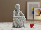 Nobody Loves Embrace Skulptur – 15cm hohe minimalistische 3D-Druck Figur, PLA Design Deko aus PLA, Kunststoff, ABS, Plastik – 3D-Druck von G3DprintsDE