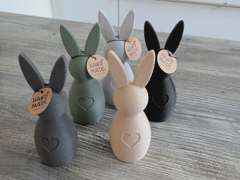 Moderner Osterhase Deko | 3D-gedruckte Osterdeko | Minimalistische Hasenfigur | Moderne Frühlingsdeko handgemacht aus PLA, Kunststoff, 3D Druck, Plastik, ABS – 3D-Druck von G3DprintsDE