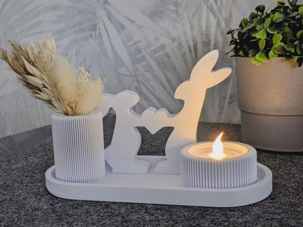 Osterhase Set 3D-Druck | Osterhasen Figuren | Moderne Osterdeko | Minimalistische Frühlingsdeko | Handgemachte Deko aus PLA, Kunststoff, 3D Druck, Plastik, ABS – 3D-Druck von G3DprintsDE