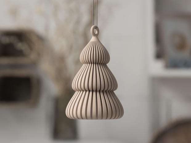 3D Printed Christmas Handmade Ornament: Modern Minimalist Holiday Decoration, Lightweight PLA (Custom Sizes, Indoor Use) aus PLA, Kunststoff – 3D-Druck von G3DprintsDE