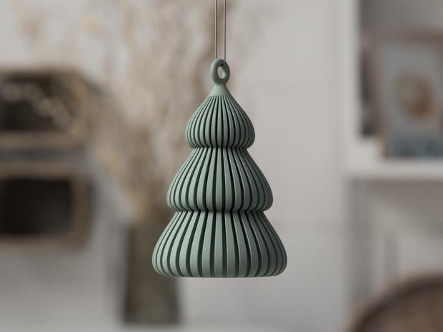 3D Printed Christmas Handmade Ornament: Modern Minimalist Holiday Decoration, Lightweight PLA (Custom Sizes, Indoor Use) aus PLA, Kunststoff – 3D-Druck von G3DprintsDE
