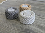 Geflochtener Teelichthalter | 3D-gedruckte Oster- & Frühlingsdeko | Rope Style Kerzenhalter | Minimalistische Heimdeko aus PLA, Kunststoff, 3D Druck, Plastik, ABS – 3D-Druck von G3DprintsDE