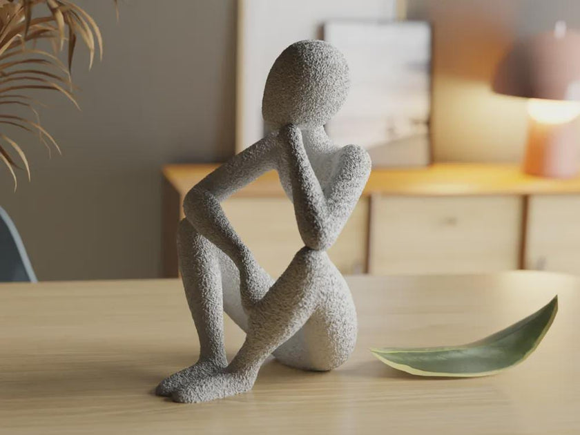 Moderne 3D-gedruckte Skulptur – „Resonance Beyond Sight“, Abstrakte Voronoi Deko, Floating Design Figur, PLA Kunstobjekt aus PLA, Kunststoff – 3D-Druck von G3DprintsDE