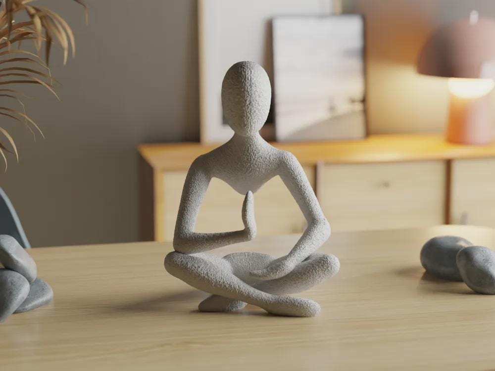 Schwebende Meditation Skulptur – Celestial Resonance Voronoi PLA 3D-Druck aus PLA, Kunststoff – 3D-Druck von G3DprintsDE