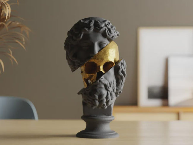 Insight Unveiled Skulptur – Göttlich & Sterblich 3D-Druck Voronoi Deko Figur aus PLA aus PLA, Kunststoff – 3D-Druck von G3DprintsDE