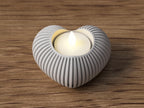 Herz-Teelichthalter – 3D-gedruckter Kerzenhalter in Herzform, romantische Deko, Geschenkidee für Valentinstag & Zuhause aus PLA, Kunststoff – 3D-Druck von G3DprintsDE