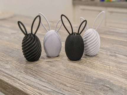 Minimalistisches Osterhasen-Ei | 3D-gedruckte Osterdeko | Moderne Frühlingsdeko | Handgemachte Hasenfigur aus PLA, Kunststoff, 3D Druck, Plastik, ABS – 3D-Druck von G3DprintsDE
