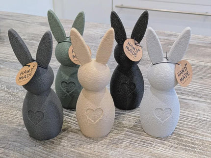Moderner Osterhase Deko | 3D-gedruckte Osterdeko | Minimalistische Hasenfigur | Moderne Frühlingsdeko handgemacht aus PLA, Kunststoff, 3D Druck, Plastik, ABS – 3D-Druck von G3DprintsDE