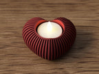 Herz-Teelichthalter – 3D-gedruckter Kerzenhalter in Herzform, romantische Deko, Geschenkidee für Valentinstag & Zuhause aus PLA, Kunststoff – 3D-Druck von G3DprintsDE