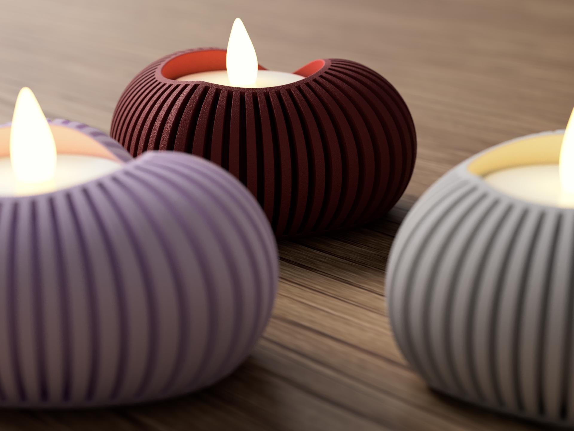 Herz-Teelichthalter – 3D-gedruckter Kerzenhalter in Herzform, romantische Deko, Geschenkidee für Valentinstag & Zuhause aus PLA, Kunststoff – 3D-Druck von G3DprintsDE