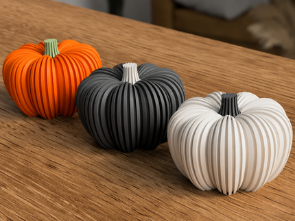 Minimalistischer Kürbis – Japandi Herbstdeko für LED-Teelichter