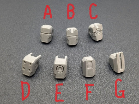 verschiedene Köpfe des Dummy 13